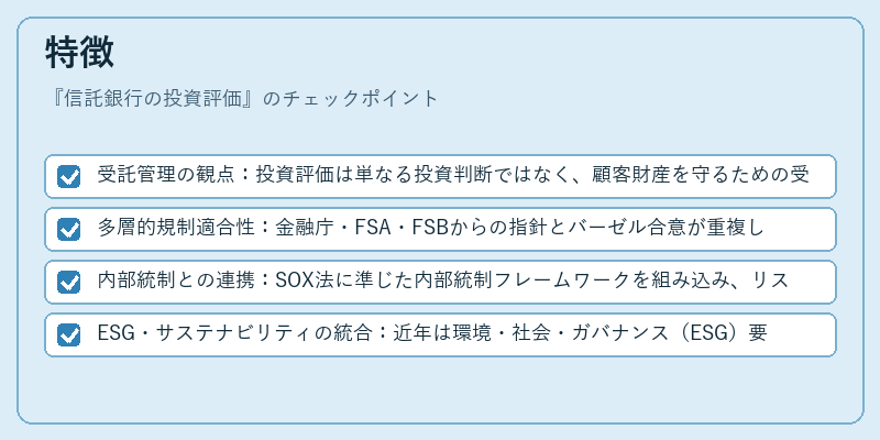 特徴(信託銀行の投資評価)の図解