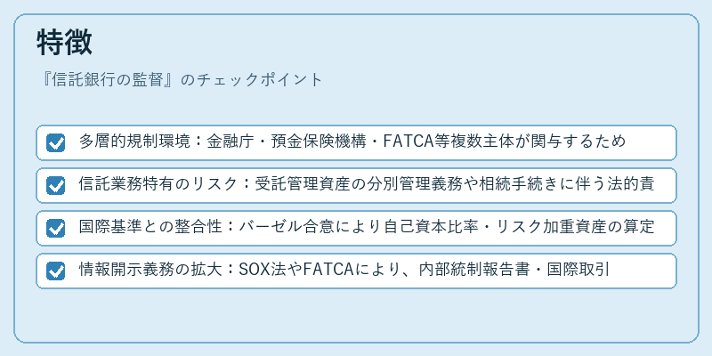 特徴(信託銀行の監督)の図解