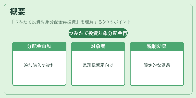 概要（つみたて投資対象分配金再投資）の図解