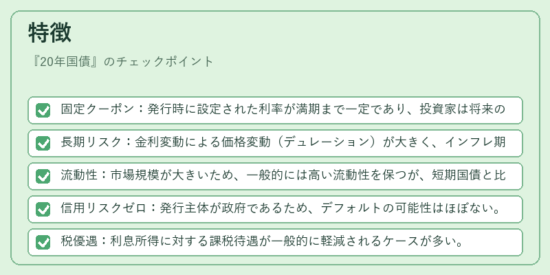 特徴（20年国債）の図解