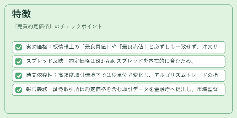 特徴(売買約定価格)の図解