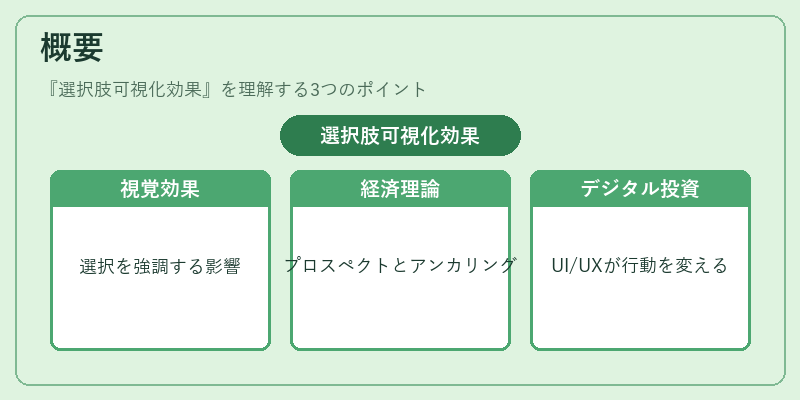 概要（選択肢可視化効果）の図解