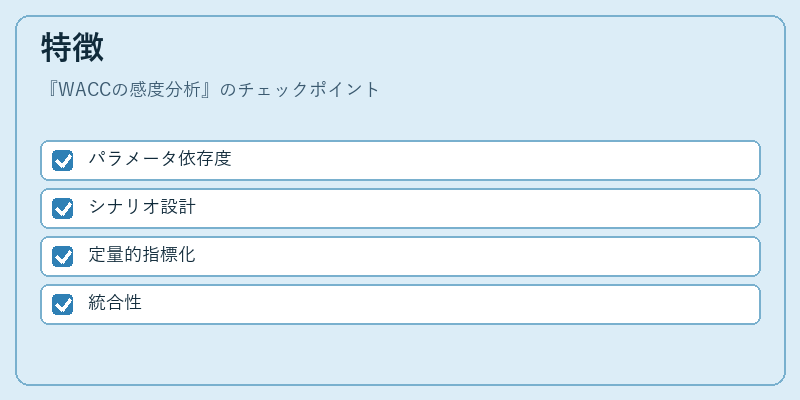 特徴(WACCの感度分析)の図解