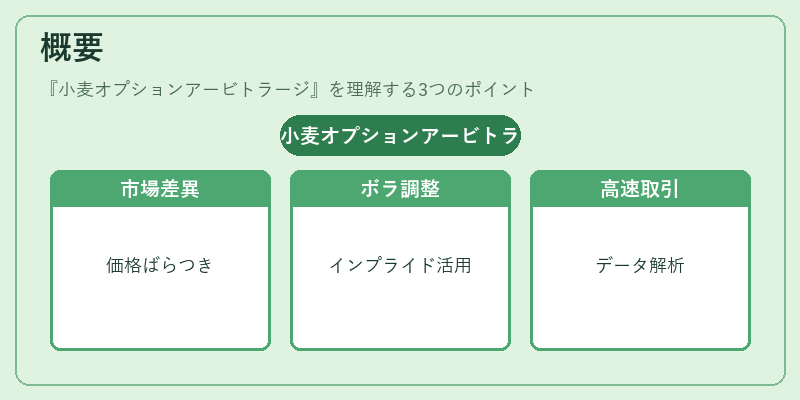 概要（小麦オプションアービトラージ）の図解