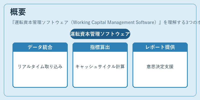 概要（運転資本管理ソフトウェア（Working Capital Management Software））の図解