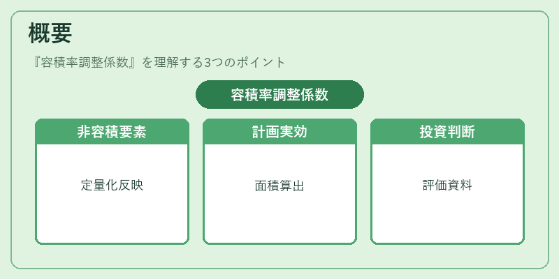 概要(容積率調整係数)の図解