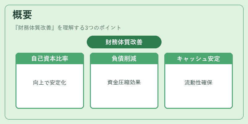 概要（財務体質改善）の図解