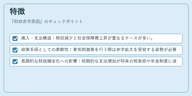 特徴（財政赤字原因）の図解