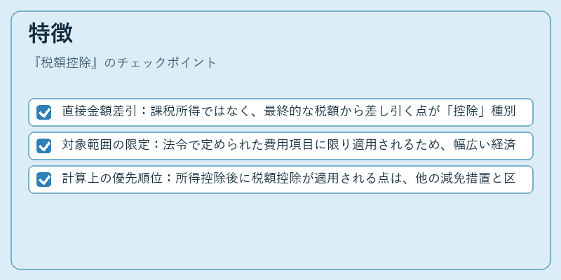 特徴（税額控除）の図解